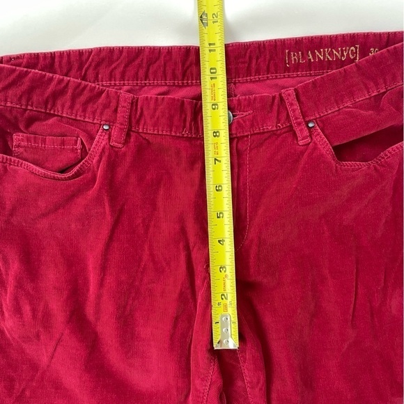 Blank NYC Women’s Burgundy Red Corduroy Skinny Pants Size 30 - Picture 9 of 10